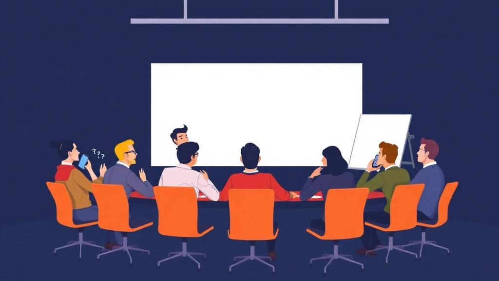 Time desalinhado em reunião sem direção clara