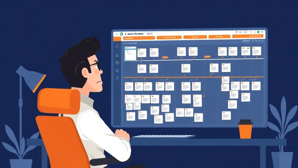 Gestor analisando pipeline cheio mas sem controle