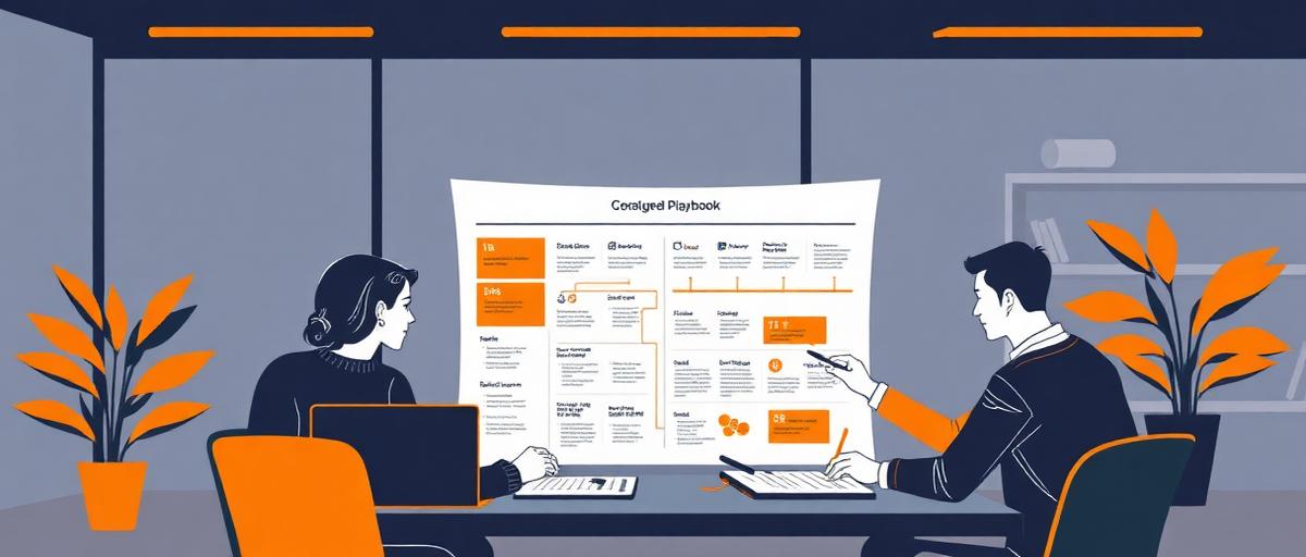 Time comercial colaborando na construção de um playbook de vendas B2B